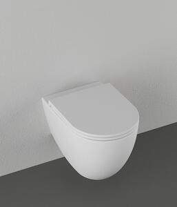 Isvea, INFINITY závěsná WC mísa, Rimless, 36,5x53cm, matná bílá, 10NF02001-2L