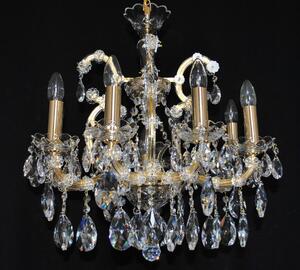8 flames Maria Theresa crystal chandelier with crystal almonds