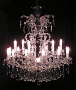 18 flames Silver Maria Theresa crystal chandelier with crystal Pendeloques