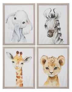 Ostaria Dětský dekorativní obraz Mini animals 30 x 40 cm | 4 vzory Vzor: Lvíče