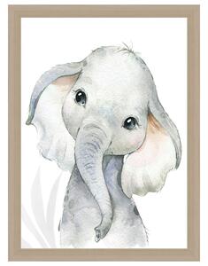 Ostaria Dětský dekorativní obraz Mini animals 30 x 40 cm | 4 vzory Vzor: Slon