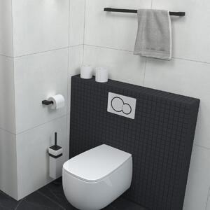 Držák na toaletní papír moderní bez krytu černý, uchycení na straně NIMCO KIBO černá Ki-14055g-90