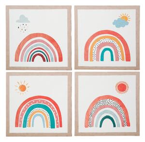 Ostaria Dětský dekorativní obraz Rainbow 28 x 28 cm | 4 vzory Vzor: Duha 3