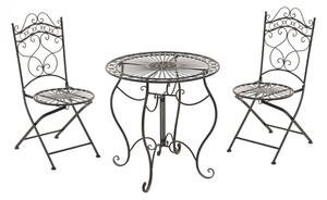 Souprava kovových židlí a stolu G11784335 (SET 2 + 1) Barva Bronzová