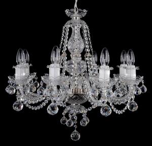 8 Arms small crystal chandelier with cut crystal balls