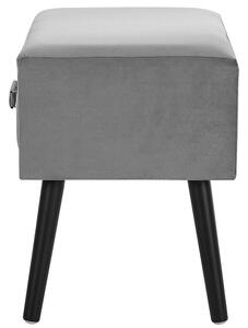 Konferenční stolek z šedého sametu AMTRAK