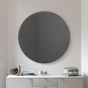 Umbra, Kulaté zrcadlo se zkosenou hranou HUB 91 cm | šedá / kouřová