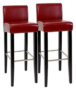 Barová židle DS25 (SET 2 ks) - Červená