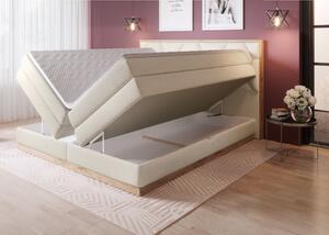Luxusní box spring postel Garone 180x200, černá Monolith
