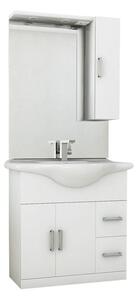 Baden Haus Koupelnový set Creta, 87,5 cm, dřevotříska, bílý