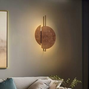 Nowodvorski Lighting Nástěnné světlo Sunset C ze dřeva, stmívatelný, Tmavé dřevo, Obývací pokoj / jídelna, Dřevo