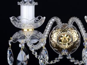 2 Arms crystal wall light with cut almonds
