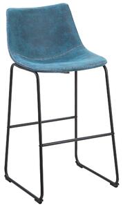 Sada dvou modrých barových židlí FRANKS