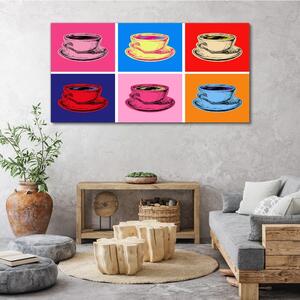 Obraz na plátně Obraz na plátně Abstrakce šálků kávy nápoje