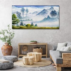 Obraz na plátně Obraz na plátně Krajina hory stromů