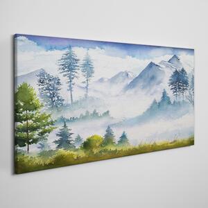 Obraz na plátně Obraz na plátně Krajina hory stromů