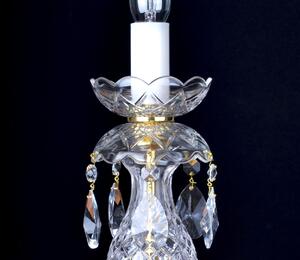 1 bulb crystal design table lamp with cut almonds