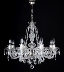 8 Arms silver crystal chandelier with Swarovski crystal almonds