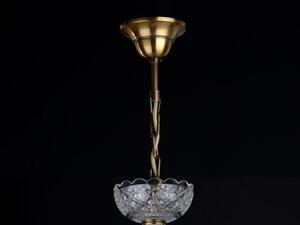 5-ramenný křišťálový lustr s křišťálovými vachtlemi a hnědým kovem ANTIK