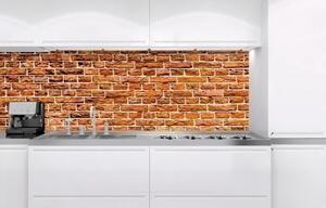 DIMEX | Fototapeta do kuchyně Stará cihla KI-180-087 | 180 x 60 cm | oranžová, hnědá