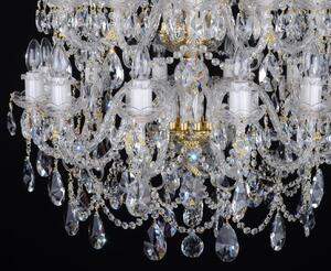 30 Arms luxury Crystal chandelier with twisted glass arms & Cut almonds