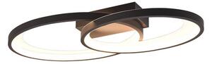 Trio Leuchten MALAGA LED stropní svítidlo černé, 2900 lm, 25 W