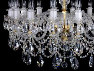 16 Arms luxury Crystal chandelier with twisted glass arms & Cut almonds
