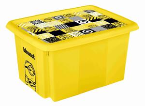 Keeeper Mimoni Dětský úložný box, 38 × 29,5 × 20,5 cm, 15 l, žlutý