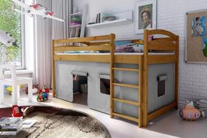 Dětská zvýšená postel Atos, Zelená, 80x180 cm