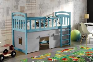 Dětská zvýšená postel Aramis, Borovice přírodní, 80x180 cm
