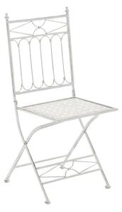 Skládací kovová židle GS11968835 Barva Bílá antik