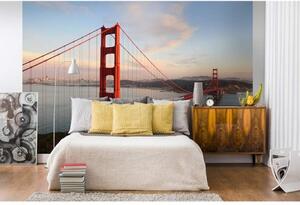 DIMEX | Vliesové fototapety na zeď Most Golden Gate MS-5-0015 | 375 x 250 cm| červená, modrá, hnědá