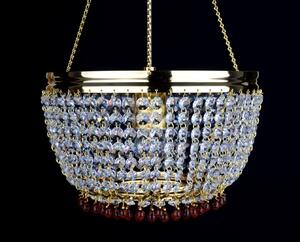 1 bulbs Strass basket crystal chandelier with Topaz drops