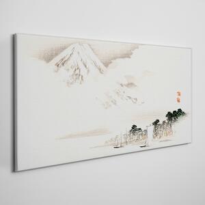 Obraz na plátně Obraz na plátně Hory lodě mraky