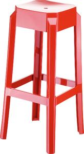 Plastová barová židle FOX - Červená