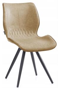 Čalouněná židle ekokůže,48,5x43,5x81,5cm,více barev Barva: Béžová