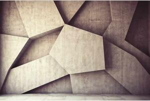 DIMEX | Vliesové fototapety na zeď 3D betonové pozadí MS-5-0037 | 375 x 250 cm| béžová