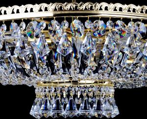 6 Bulbs brilliant basket crystal chandelier with diamond-shaped crystals