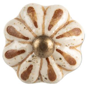 Béžová keramická úchytka Nicola IV – 4x3 cm