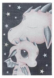 Vopi | Dětský koberec Funny 2107 pink - 140 x 200 cm