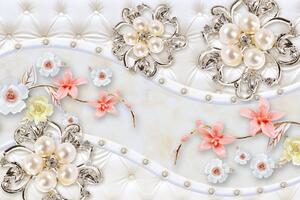 Tapeta luxusní květinové šperky
