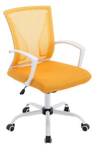 Kancelářská židle Tracy, podnož bílá - Žlutá