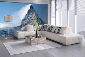 DIMEX | Vliesové fototapety na zeď Matterhorn MS-5-0073 | 375 x 250 cm| bílá, modrá