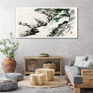 Obraz na plátně Obraz na plátně Vodopád strom vlny