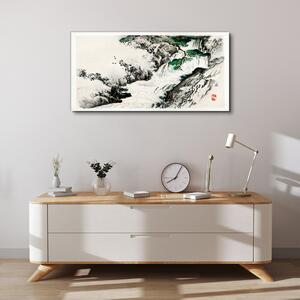 Obraz na plátně Obraz na plátně Vodopád strom vlny