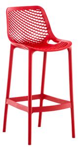 Plastová barová židle DS10778434 Barva Červená