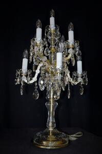 9-ti plamenná vysoká křišťálová lampa na stůl - Kandelábr TL34273-9
