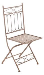 Skládací kovová židle GS19899 Barva Hnědá antik