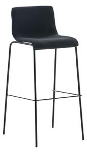 Barová židle Hoover ~ látka, kovové nohy černé - Černá