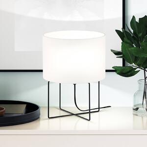 Stolní lampa Java s lněným stínidlem bílá